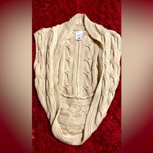 Old Navy crocheted open front vest, size small